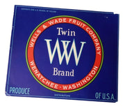 Wenatchee Washington Produce Crate Labels 9x10 Set Of 7 Vintage Collectible