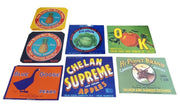 Fruit/Produce Crate Labels Set Of 7 Vintage Collectible Nostalgic 1960s
