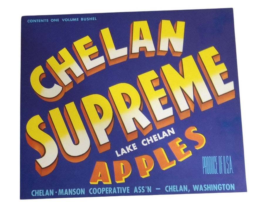 Fruit/Produce Crate Labels Set Of 7 Vintage Collectible Nostalgic 1960s