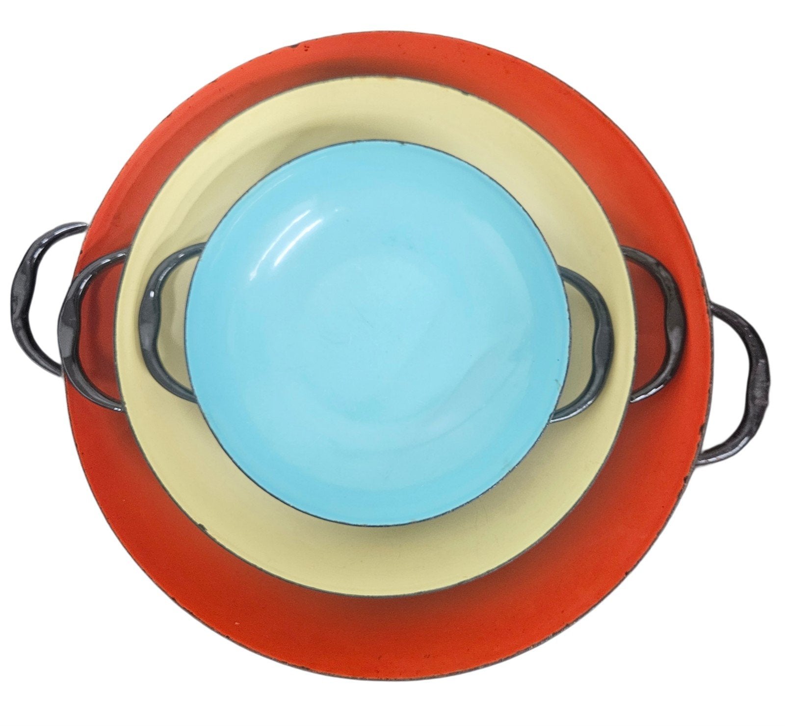 Sizzling Servers Caravelle Imported From France Vintage set of 3 cooking pans