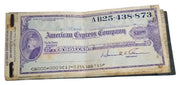 American Express Traveller's Cheques With Wallet Antique Collectible Nostalgic