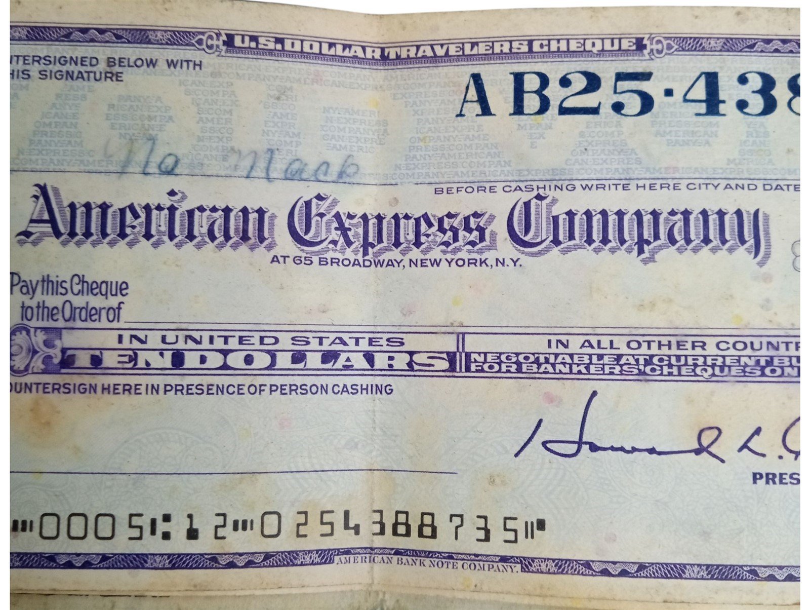 American Express Traveller's Cheques With Wallet Antique Collectible Nostalgic
