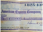 American Express Traveller's Cheques With Wallet Antique Collectible Nostalgic