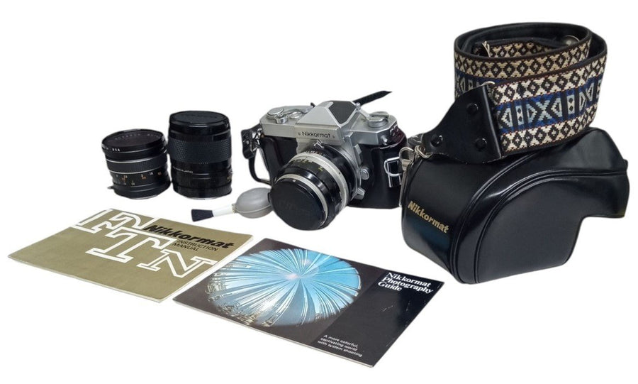 Nikon Nikkormat Camera 52mm With Case & Accessories Vintage Photography