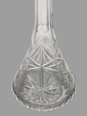 Lead Cut Crystal Vintage Wine Decanter With Stopper-Poland/Czechoslovakia