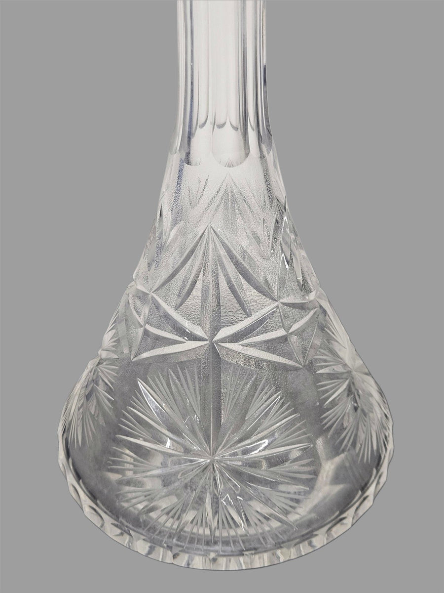 Lead Cut Crystal Vintage Wine Decanter With Stopper-Poland/Czechoslovakia