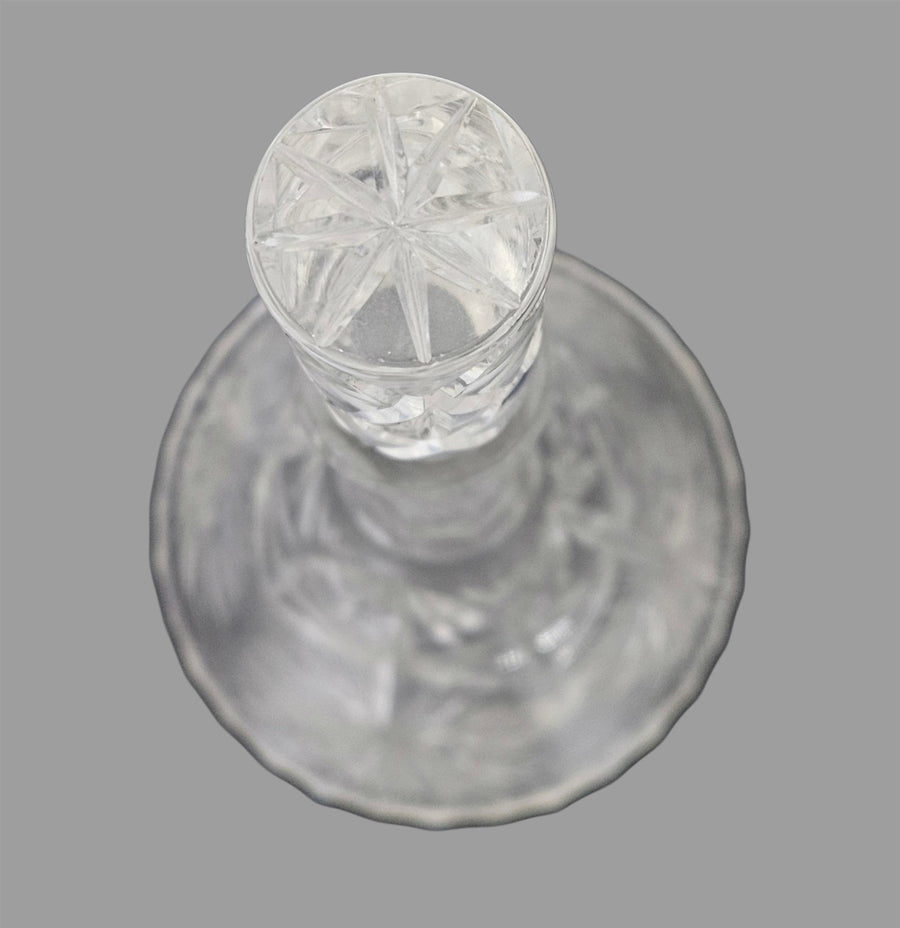 Lead Cut Crystal Vintage Wine Decanter With Stopper-Poland/Czechoslovakia