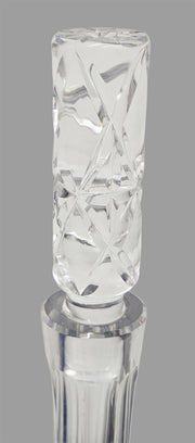 Lead Cut Crystal Vintage Wine Decanter With Stopper-Poland/Czechoslovakia