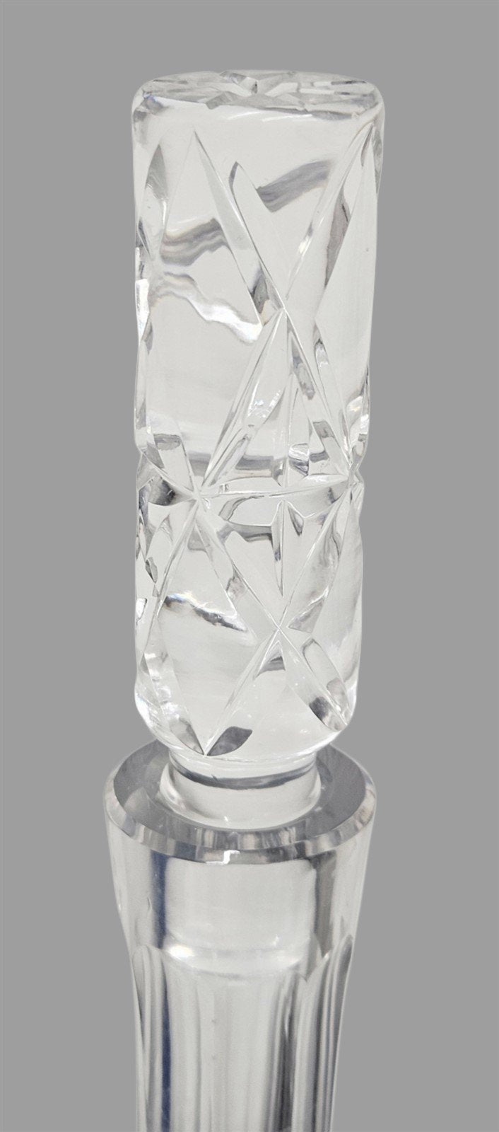 Lead Cut Crystal Vintage Wine Decanter With Stopper-Poland/Czechoslovakia