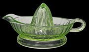 Vaseline Depression Glass Reamer Lemon-Lime Vintage