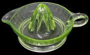 Vaseline Depression Glass Reamer Lemon-Lime Vintage