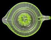 Vaseline Depression Glass Reamer Lemon-Lime Vintage