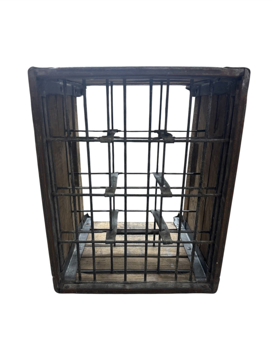 Milk Crate Vintage Wood Petersburg Creamery Petersburg Ohio 12 Bottle Slots