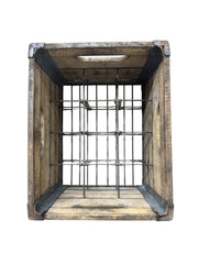 Milk Crate Vintage Wood Petersburg Creamery Petersburg Ohio 12 Bottle Slots