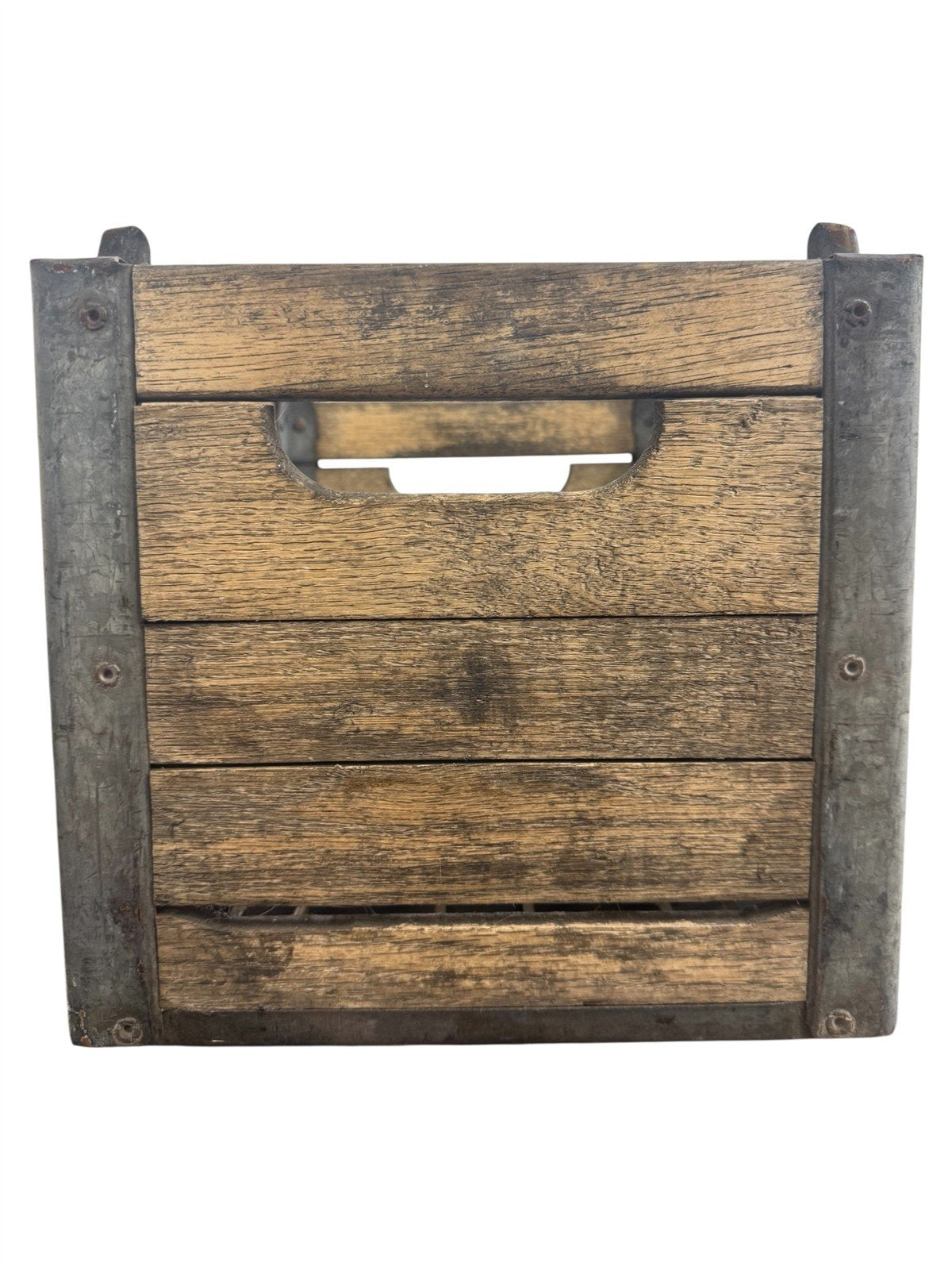 Milk Crate Vintage Wood Petersburg Creamery Petersburg Ohio 12 Bottle Slots