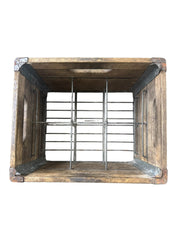 Milk Crate Vintage Wood Petersburg Creamery Petersburg Ohio 6 Bottle Slots