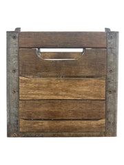 Milk Crate Vintage Wood Petersburg Creamery Petersburg Ohio 6 Bottle Slots