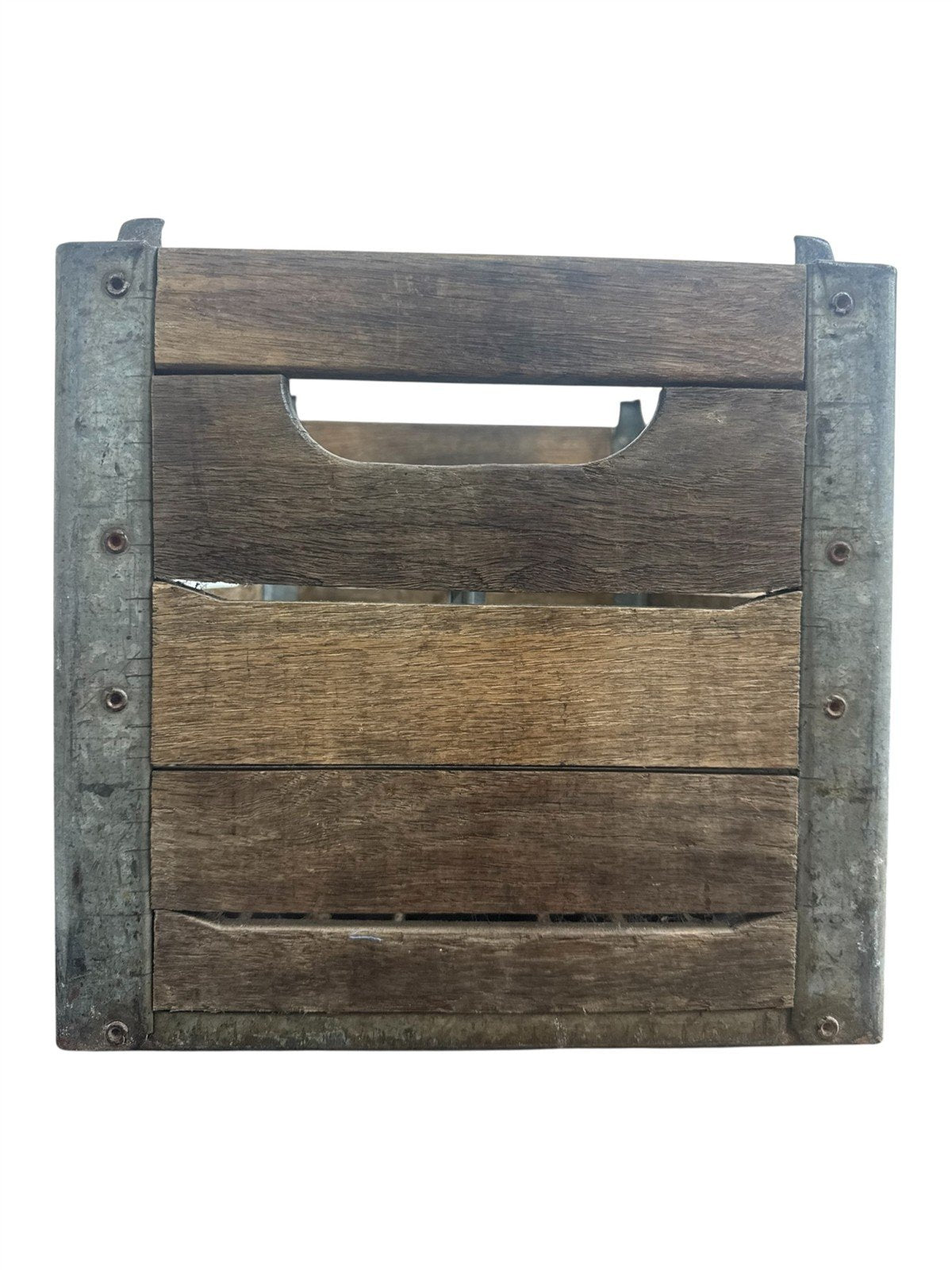 Milk Crate Vintage Wood Petersburg Creamery Petersburg Ohio 6 Bottle Slots