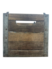Milk Crate Vintage Wood Petersburg Creamery Petersburg Ohio 6 Bottle Slots