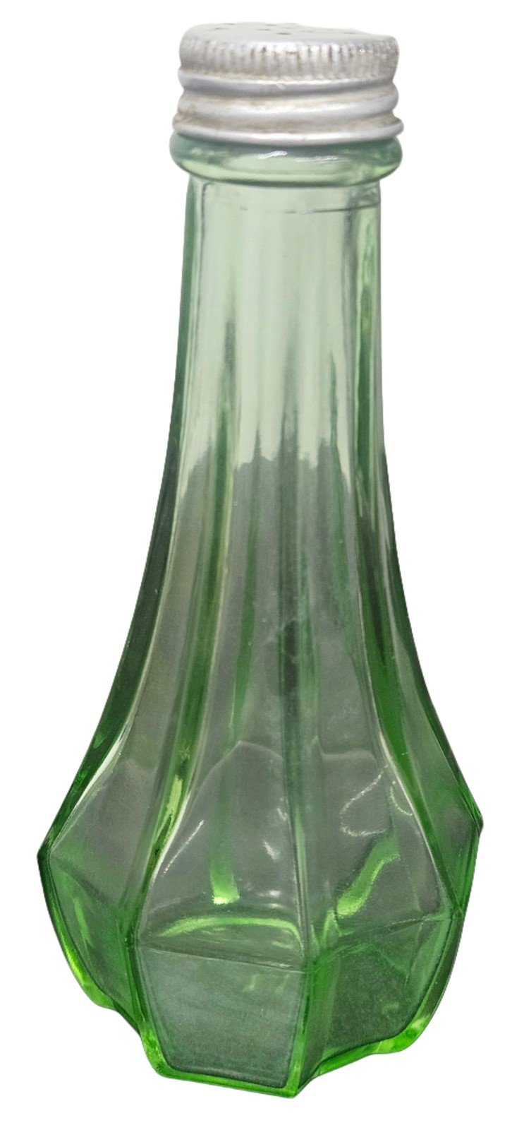 Hazel Atlas Vintage Lemon Lime Vaseline Glass Single Shaker