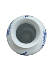 Vase Porcelain Formalities Baum Brothers China Blue and White Rooster Urn 10"