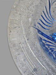 Copen Blue Vintage Glass "Paden City Maya" Console Set Full