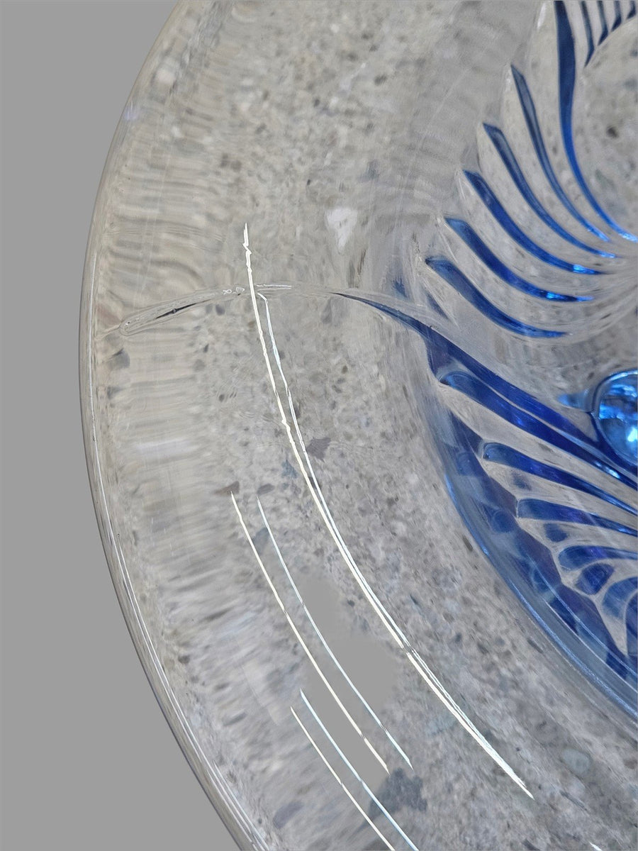 Copen Blue Vintage Glass "Paden City Maya" Console Set Full