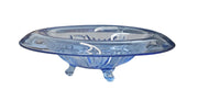 Copen Blue Vintage Glass "Paden City Maya" Console Set Full