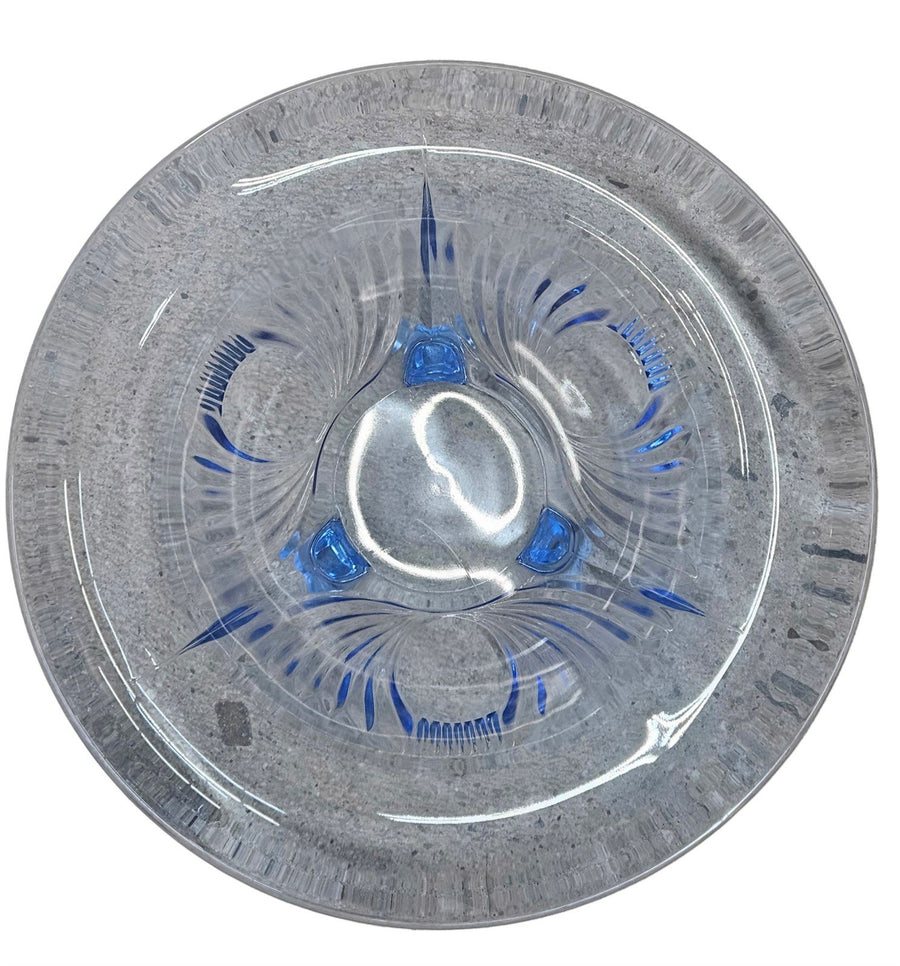 Copen Blue Vintage Glass "Paden City Maya" Console Set Full
