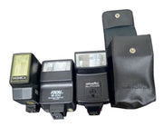 Camera Flashes Focal Minolta Yashica Set Of 3 Retro Collectible Photography