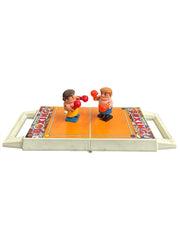 TOMY Bumbling Boxing 1980's Toy Vintage Play Set 2 Wind Up Boxers Folding Case