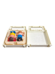 TOMY Bumbling Boxing 1980's Toy Vintage Play Set 2 Wind Up Boxers Folding Case