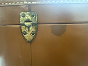 Belber Neolite Vintage Brown Train Luggage Hard Case Mid Century Made in USA