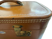 Belber Neolite Vintage Brown Train Luggage Hard Case Mid Century Made in USA