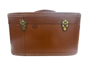 Belber Neolite Vintage Brown Train Luggage Hard Case Mid Century Made in USA