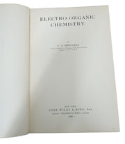Book Electro-Organic Chemistry 1926 Antique Collectible Textbook Educational
