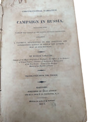Book Circumstantial Narrative Of The Campaign In Russia 1817 Antique Collectible