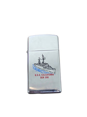 Zippo Slim 1969 U.S.S. Calcaterra (DER-390) Vintage Lighter