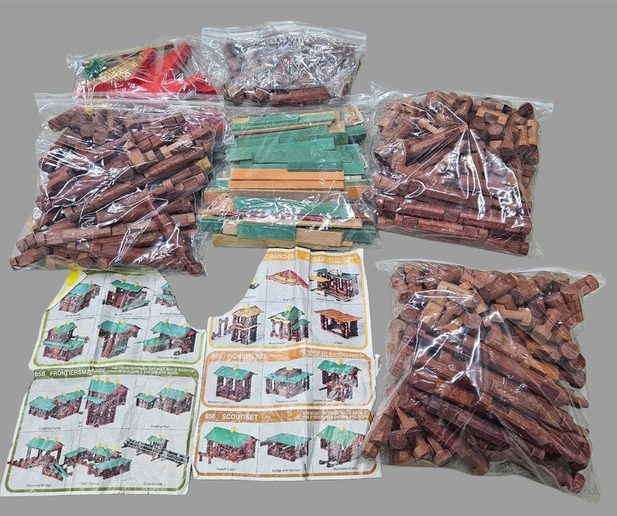 Frontier Town Playskool Lincoln Log Set 430+ Pieces