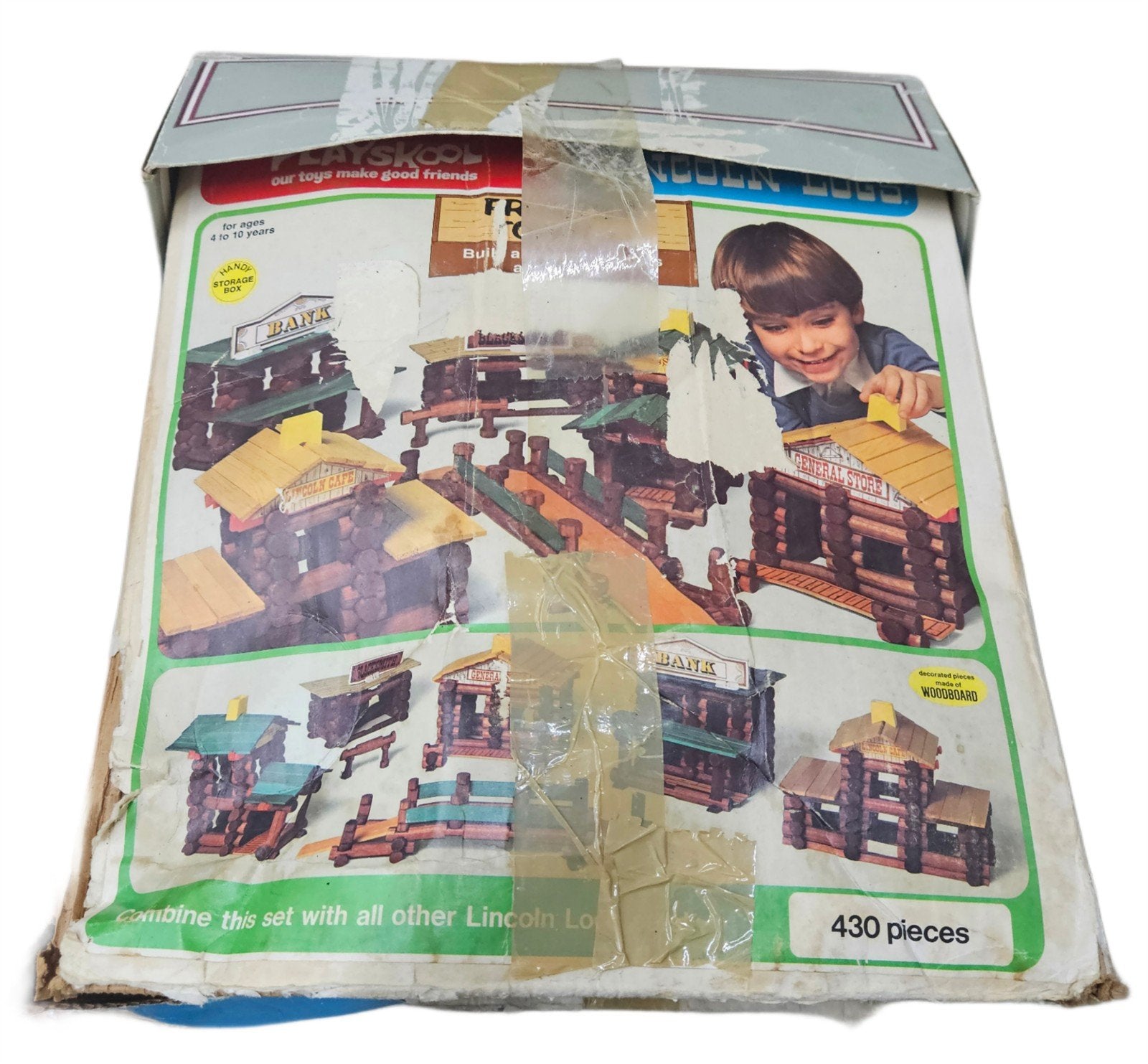 Frontier Town Playskool Lincoln Log Set 430+ Pieces
