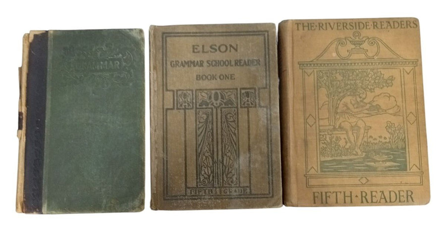 Books 1900 1911 1912 Set Of 3 Antique Collectible School Learning Literature