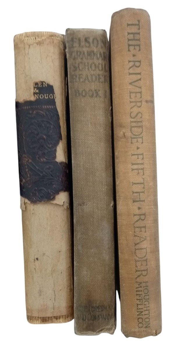 Books 1900 1911 1912 Set Of 3 Antique Collectible School Learning Literature
