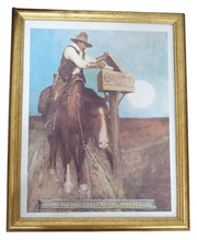 Lithograph N.C. Wyeth Cream Of Wheat Western Print Ad Vintage Collectible