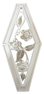 Syroco White Plastic Floral Wall Plaques Set Of 2 Vintage Collectible Nostalgic