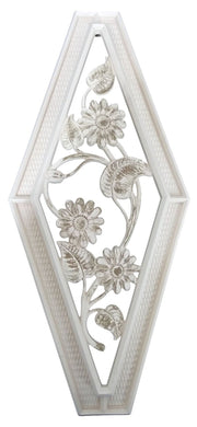 Syroco White Plastic Floral Wall Plaques Set Of 2 Vintage Collectible Nostalgic