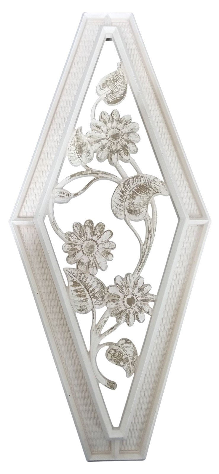 Syroco White Plastic Floral Wall Plaques Set Of 2 Vintage Collectible Nostalgic
