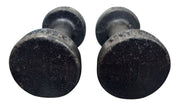 York 2 Lb Roundhead Dumbbells/Weights Vintage Collectible Fitness 1960s
