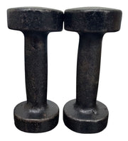 York 2 Lb Roundhead Dumbbells/Weights Vintage Collectible Fitness 1960s