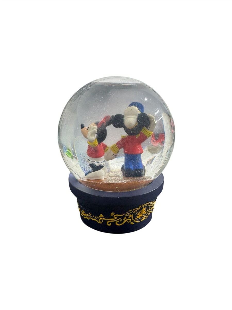 Disney Mickey Minnie Vintage Snow Globe Inaugural 1998 Cruise Lines Magic