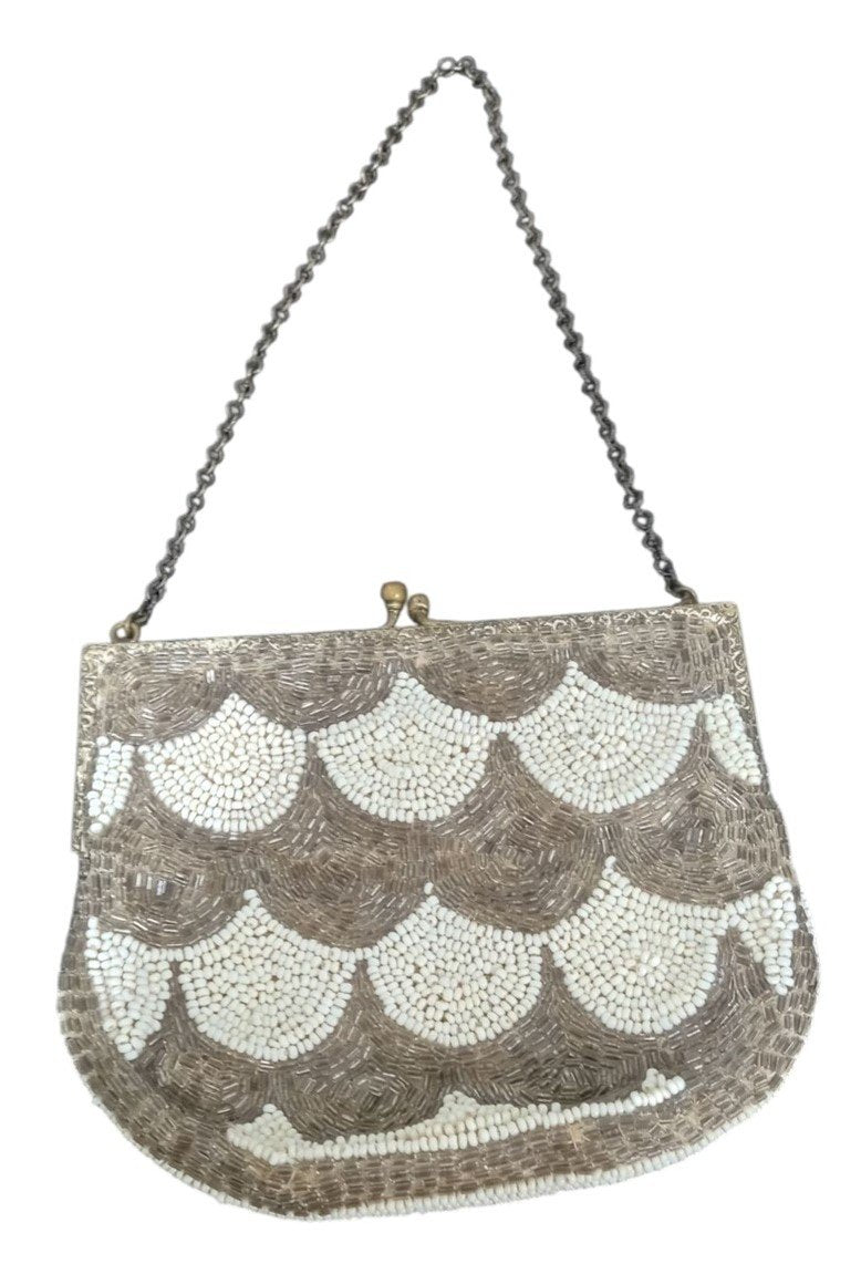 Amity Hand-Beaded Clutch Bag 1920s Fashion Accessory Antique Collectible